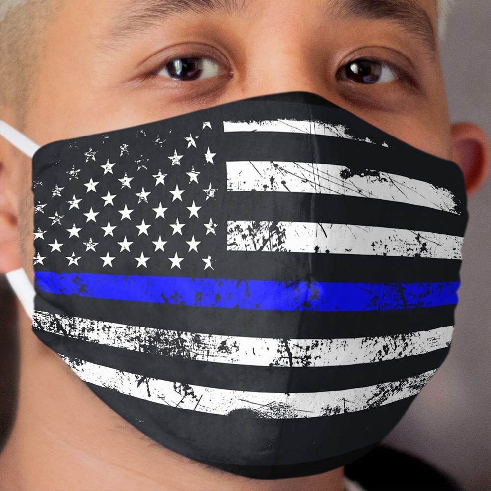 Thin Blue Line Cloth Face Mask 2
