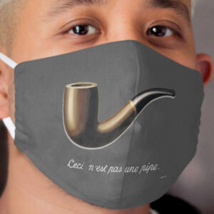 This Is Not A Pipe, Ceci n&amp;#39;est pas une pipe, Magritte Inspired T , Sketch, online T-shirt Store, Tee Shop Cloth Face Mask