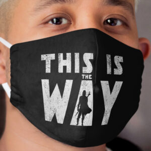 this is the way mando retro grey Cloth Face Mask