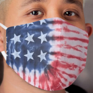 Tie Dye Patriotic Flag Cloth Face Mask