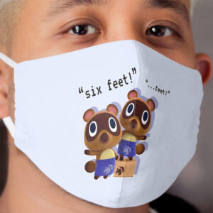Timmy and Tommy Nook say "stay six feet away!" Cloth Face Mask