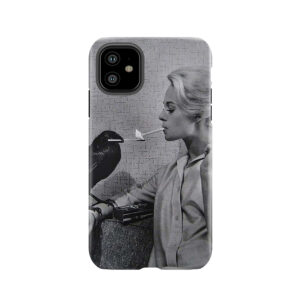 Tippi Hedren Having Her Cigarette Lit By A Crow On The Set Of The Birds Tough Phone Case