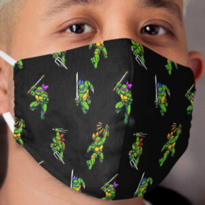 tmnt sprites pattern Cloth Face Mask
