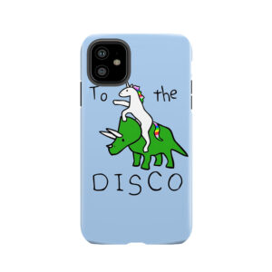 To The Disco (Unicorn Riding Triceratops) Tough Phone Case
