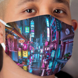 Tokyo at Night - Shimbashi Cloth Face Mask