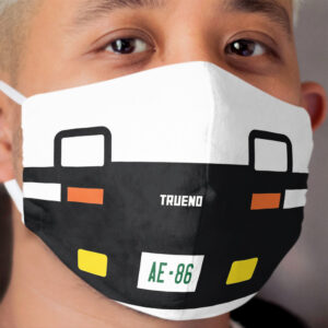 Toyota Trueno AE86 Minimal Front Cloth Face Mask