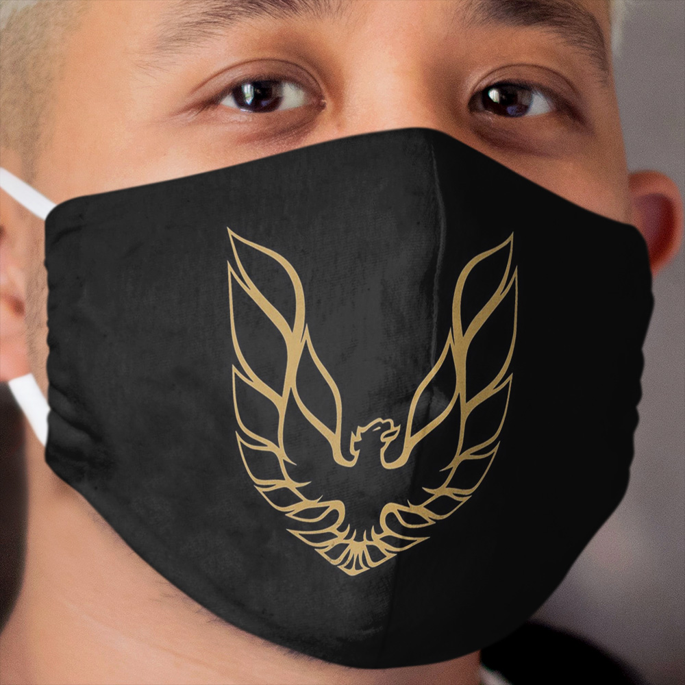 Trans Am Logo Gold Cloth Face Mask