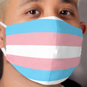 Trans Pride Flag Cloth Face Mask Transgender LGBT Gift Cloth Face Mask