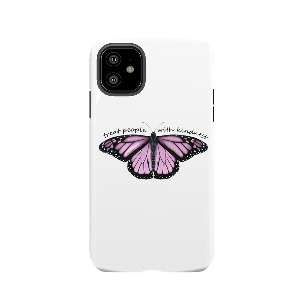 Treat People With Kindness Butterfly In Purple Tough Phone Case