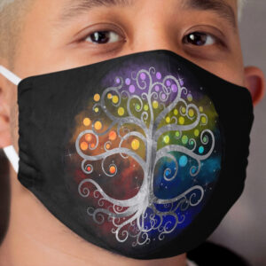 Tree of life Silver Swirl Cloth Face Mask