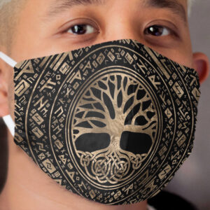 Tree of life -Yggdrasil Runic Pattern Cloth Face Mask