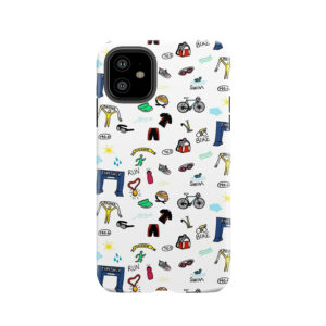 Triathlon Doodles Tough Phone Case