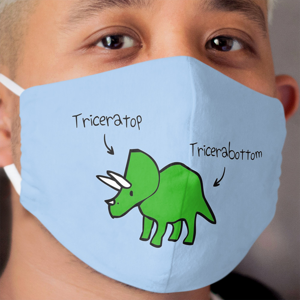 Triceratops Tricerabottom Cloth Face Mask