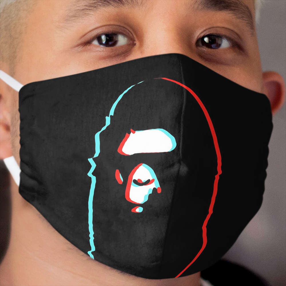 trippy bape Cloth Face Mask