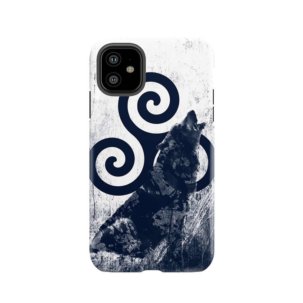 Triskele And Wolf Tough Phone Case