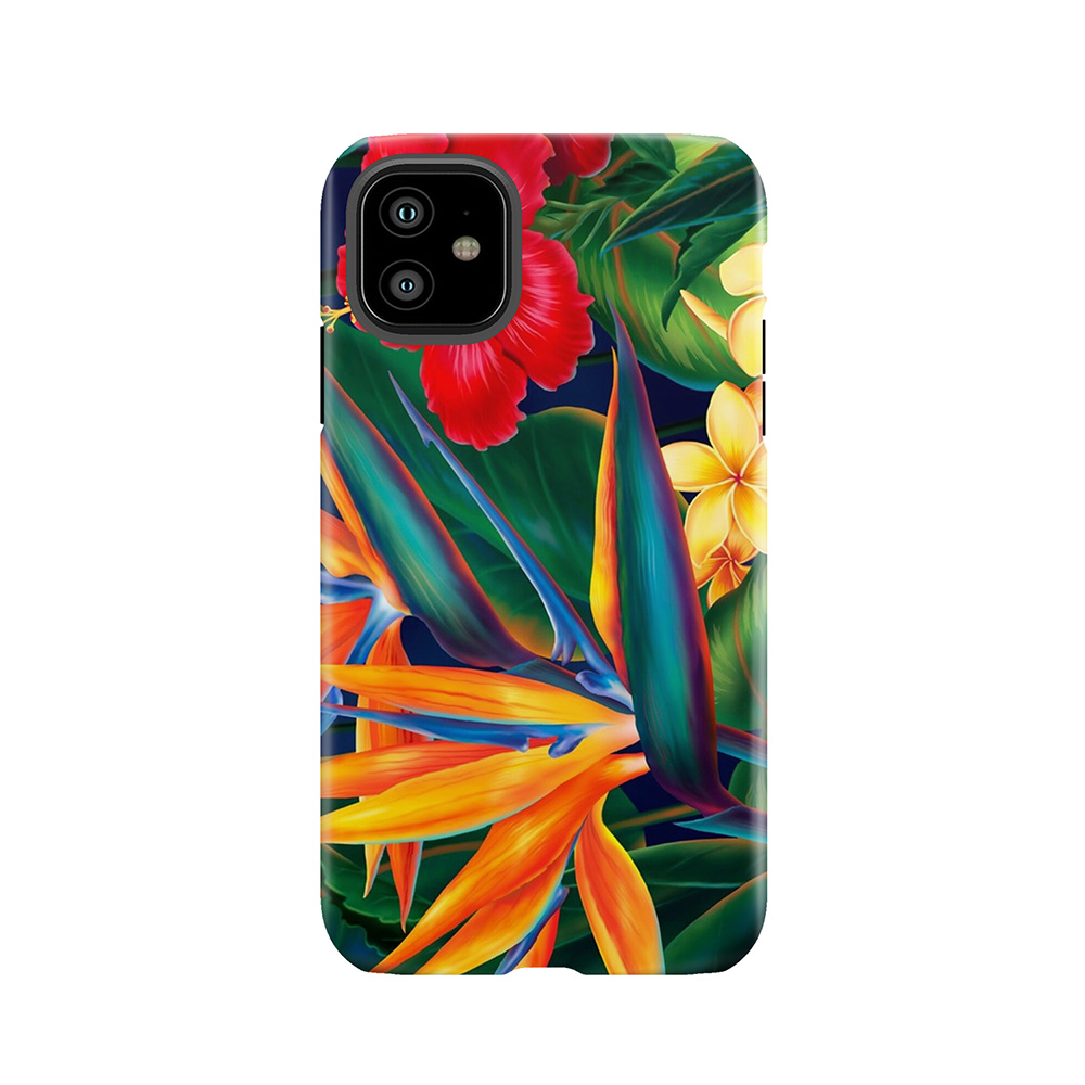 Tropical Paradise Hawaiian Birds Of Paradise Illustration Tough Phone Case