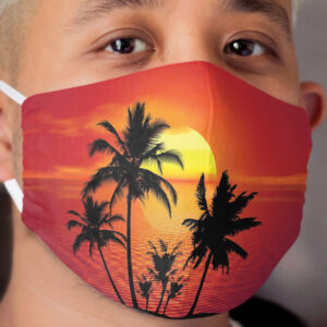 Tropical Summer Sunset Cloth Face Mask