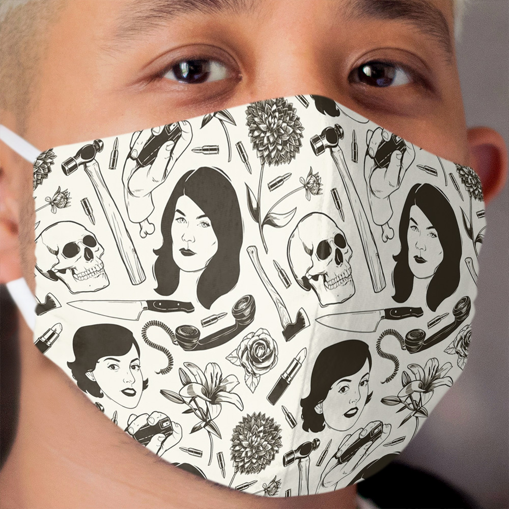 True Crime Pattern Cloth Face Mask