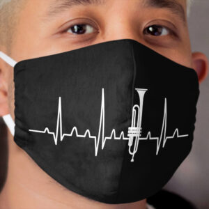 Trumpet Heartbeat Trumpeter Musician Marching Band Cloth Face Mask