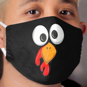 Turkey Face Crazy Eyes Funny Thanksgiving Day Gift Cloth Face Mask