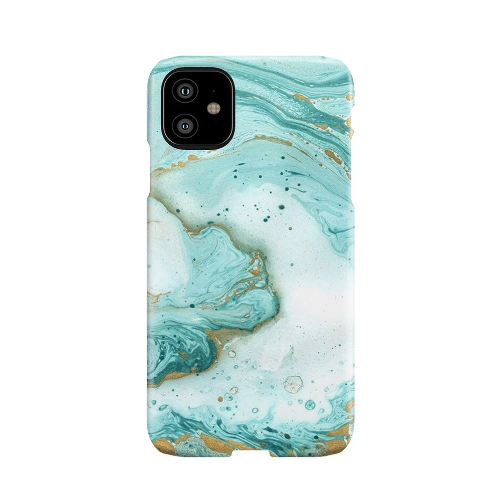 Turquoise Blue Watercolor Strokes Phone Case