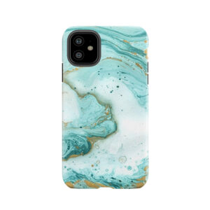 Turquoise Blue Watercolor Strokes Tough Phone Case