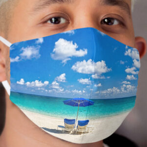 Turquoise Tropical Paradise Cloth Face Mask