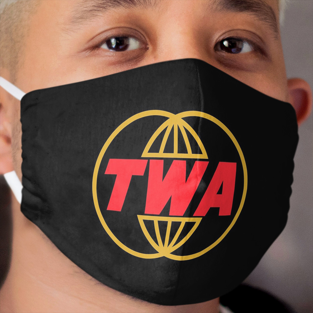 TWA Airlines - Vintage Logo Cloth Face Mask