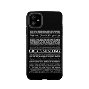 Typography Black Tough Phone Case