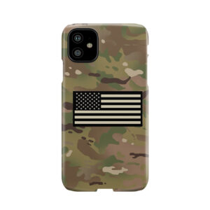 U.S. Flag: Woodland Camouflage Phone Case