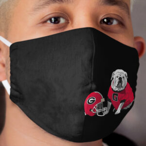 UGA Bulldog with Helmet Cloth Face Mask