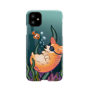 Underwater Corgi And Clown Fish Phone Case