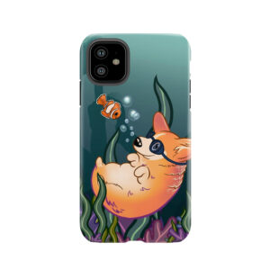 Underwater Corgi And Clown Fish Tough Phone Case