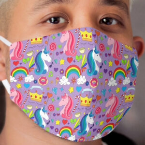 Unicorn Rainbow Candy Cloth Face Mask