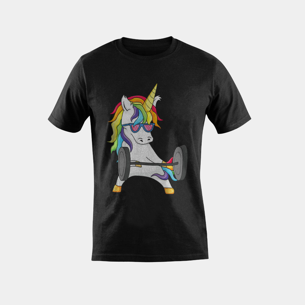 Unicorn Weightlifting Deadlifting Powerlifting Men Dad Lift T-Shirt