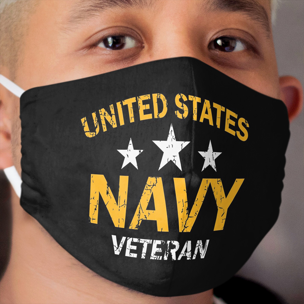 United States Navy Veteran - US Navy Vet Gift Cloth Face Mask
