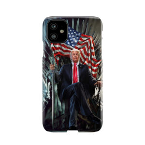 United States President Donald Trump On Iron Chair Phone Case