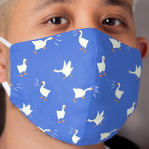 Untitled Goose Game - Blue Cloth Face Mask