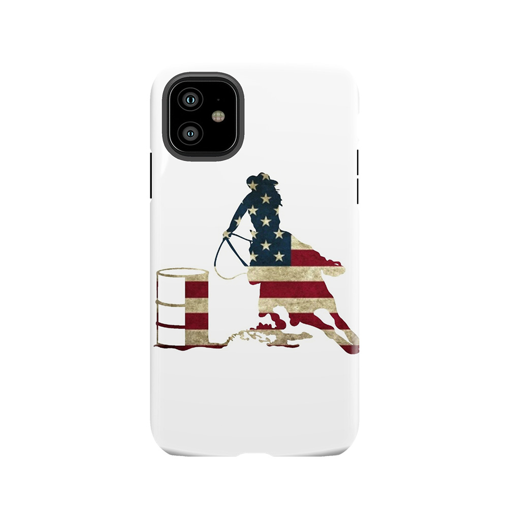 Usa Barrel Racing Tough Phone Case