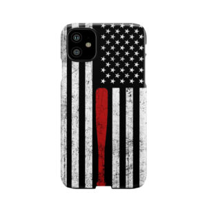 Usa Flag Themed Baseball Bat Fans T-Shirt - Gift For Baseball Players & Fans Phone Case