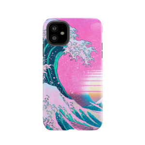 Vaporwave Aesthetic Great Wave Off Kanagawa Retro Sunset Tough Phone Case