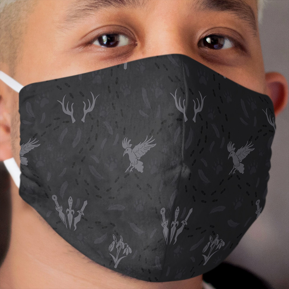 Vax'ildan Pattern (Grey) Cloth Face Mask