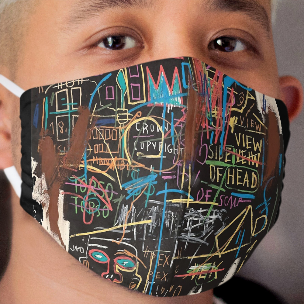 Vectorised famous New York street art / pop art from the 70s. Cloth Face Mask