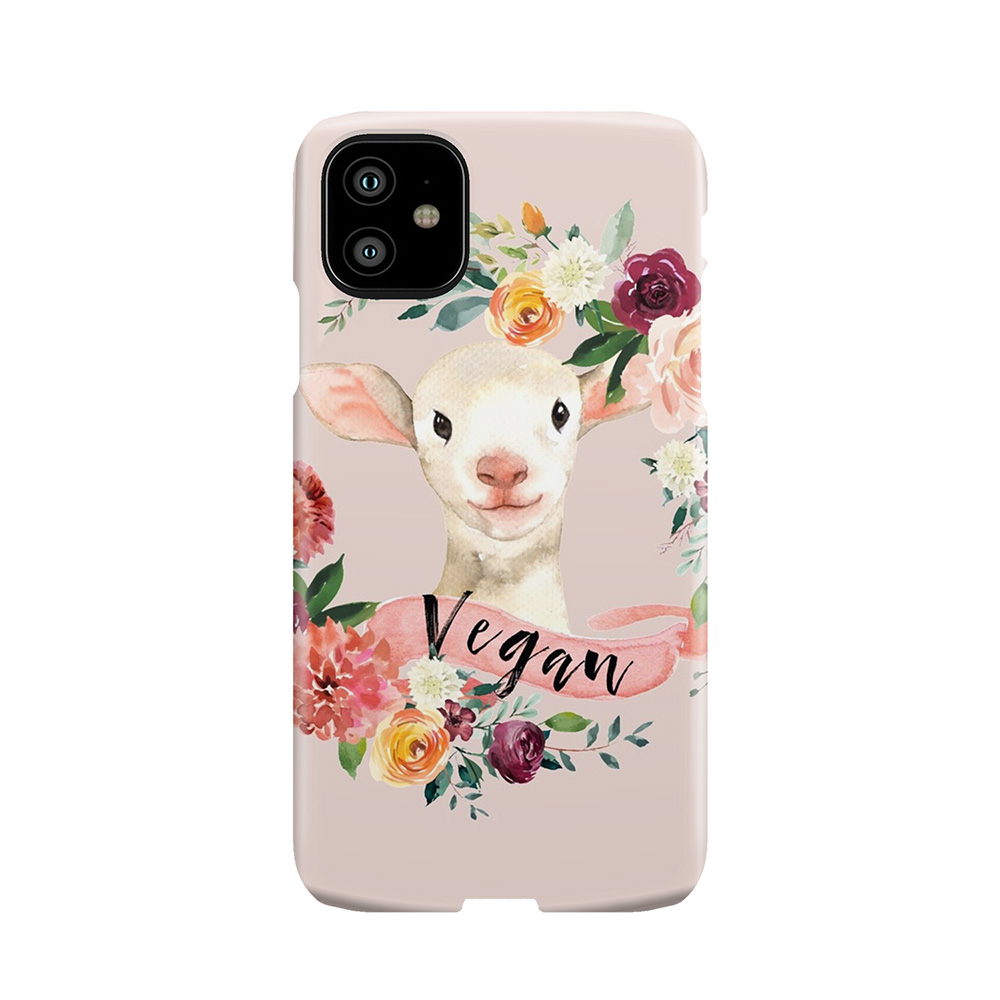Vegan - Floral Lamb Phone Case