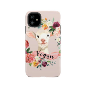 Vegan - Floral Lamb Tough Phone Case