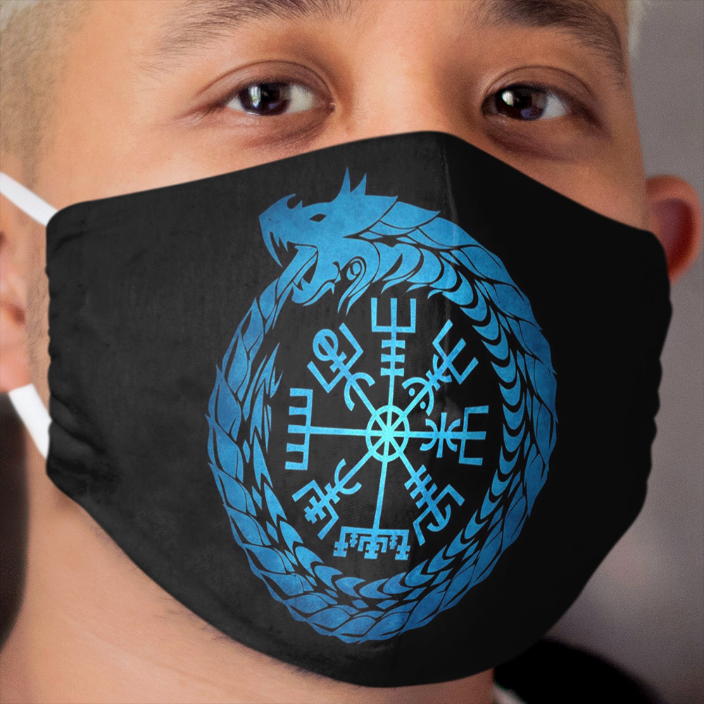 Vegvisir Jormungandr World Serpent Cloth Face Mask