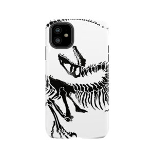Velociraptor Skeleton Print Tough Phone Case