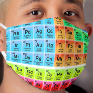 Vibrant HD Periodic Table with 118 Elements Cloth Face Mask