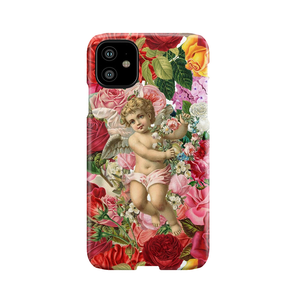 Victorian Cherub And Roses Chintzy Scrapbook Collage By Moose Disco Phone Case