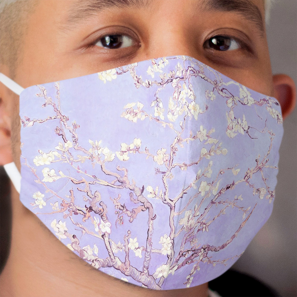 Vincent Van Gogh almond blossoms lavender Cloth Face Mask